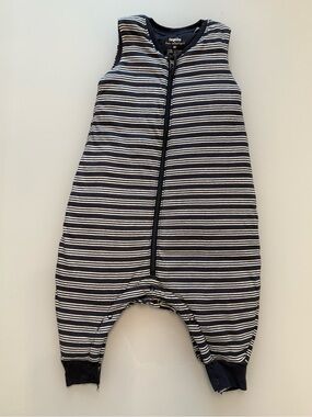 Lupilu Striped Sleeveless Baby Romper with Front Zipper